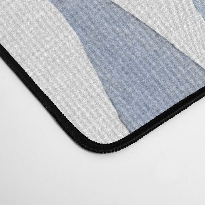 Muted Blue Palm Leaves Desk Mat Gallery Image 4