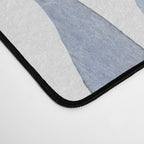 Muted Blue Palm Leaves Desk Mat Gallery Image 4