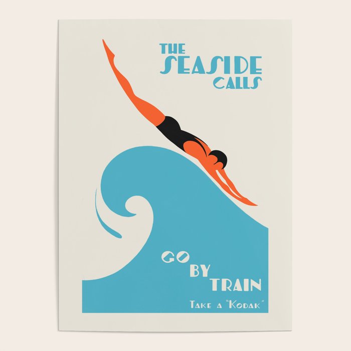 Australian Vintage Travel Poster - The Seaside Calls, 1930 Poster Gallery Image 4