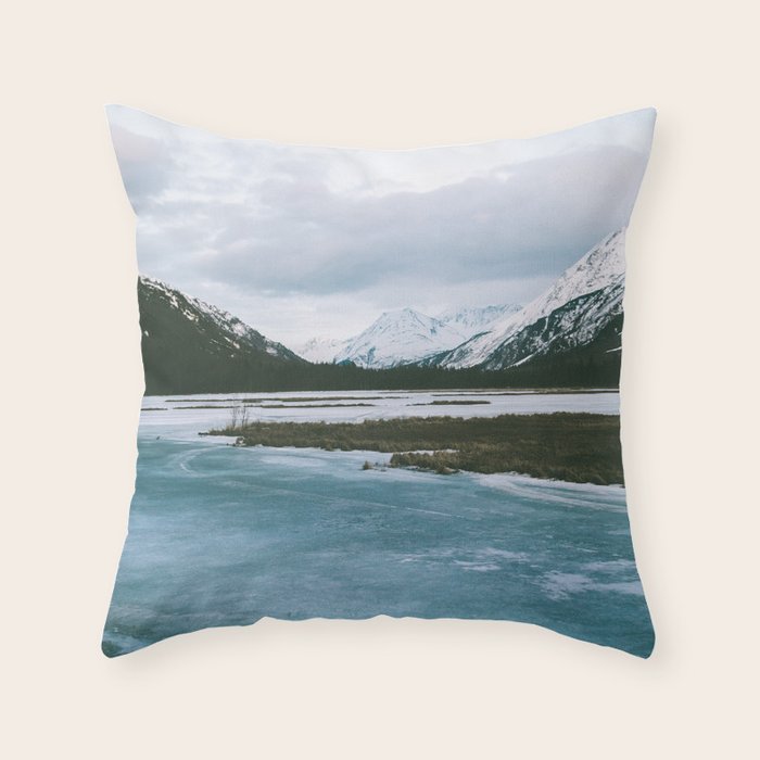 Frozen Blues Throw Pillow Gallery Image 6