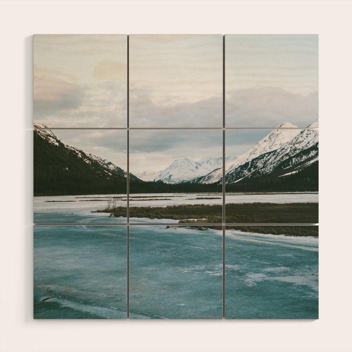 Frozen Blues Wood Wall Art Gallery Image 1