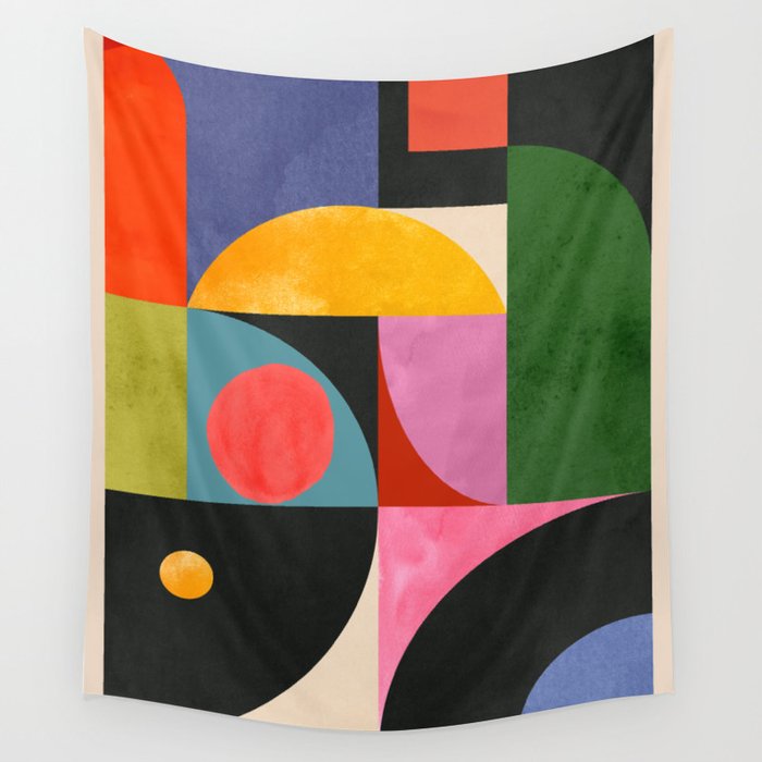 Geometric Shapes 150 Wall Tapestry Gallery Image 4