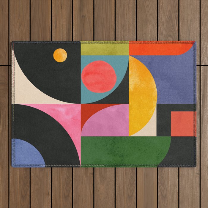 Geometric Shapes 150 Outdoor Rug Gallery Image 1