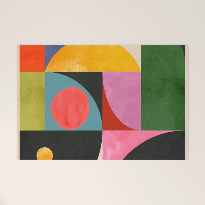 Geometric Shapes 150 Welcome Mat Gallery Image 1