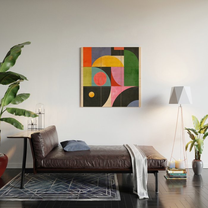 Geometric Shapes 150 Wood Wall Art Gallery Image 2