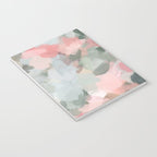 Tropical Winds - Blue Sage Green Coral Pink Flowers in the Abstract Nature Painting Art Print Notebook Gallery Image 3