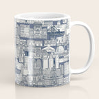 Philadelphia toile blue indigo Coffee Mug Gallery Image 1