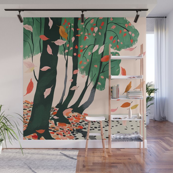Autumn Leaves Wall Mural Gallery Image 1