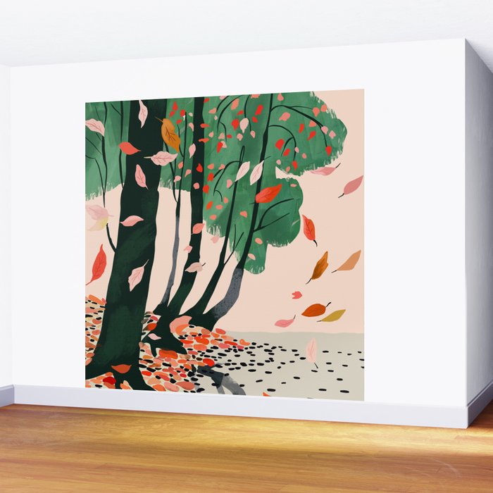 Autumn Leaves Wall Mural Gallery Image 2