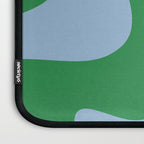 Retro Liquid Swirl Abstract 2 in Green and Light Blue Laptop Sleeve Gallery Image 3
