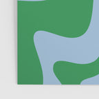 Retro Liquid Swirl Abstract 2 in Green and Light Blue Poster Gallery Image 3