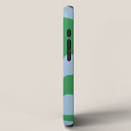 Retro Liquid Swirl Abstract 2 in Green and Light Blue iPhone Case Gallery Image 2