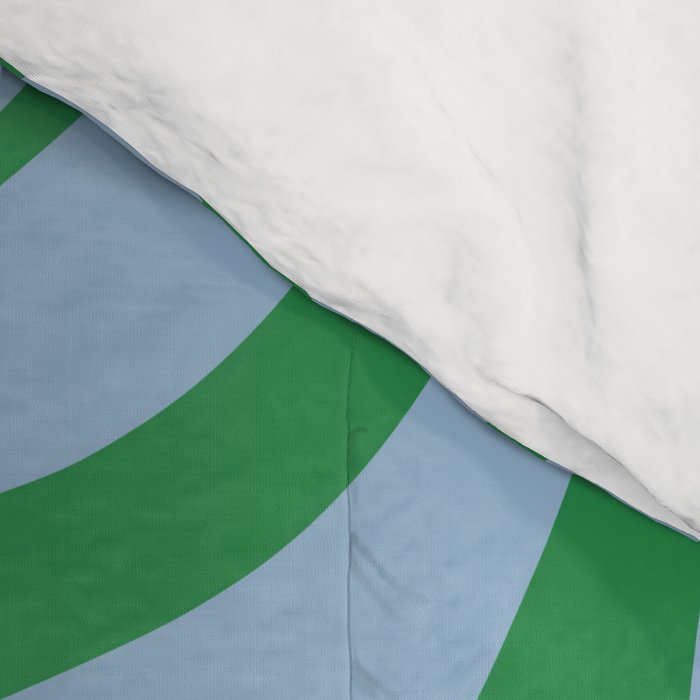 Retro Liquid Swirl Abstract 2 in Green and Light Blue Comforter Gallery Image 4