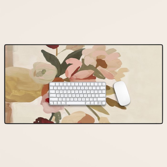 Soft Floral Still Life Desk Mat Gallery Image 1