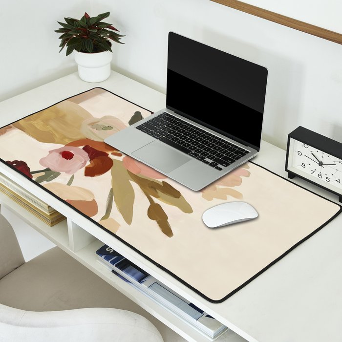 Soft Floral Still Life Desk Mat Gallery Image 2