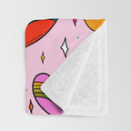 Rainbow Heart Print Throw Blanket Gallery Image 3