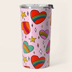 Rainbow Heart Print Travel Mug Gallery Image 2