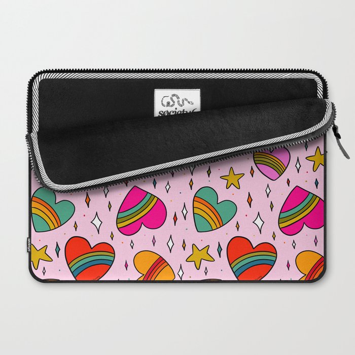 Rainbow Heart Print Laptop Sleeve Gallery Image 2