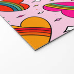 Rainbow Heart Print Welcome Mat Gallery Image 2