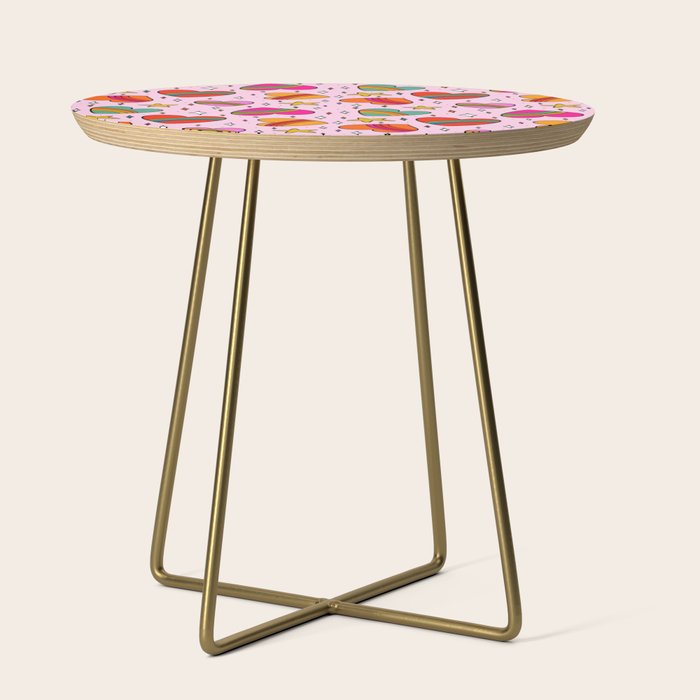Rainbow Heart Print Side Table Gallery Image 1