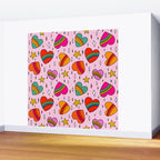 Rainbow Heart Print Wall Mural Gallery Image 2