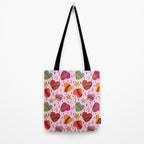 Rainbow Heart Print Tote Bag Gallery Image 2