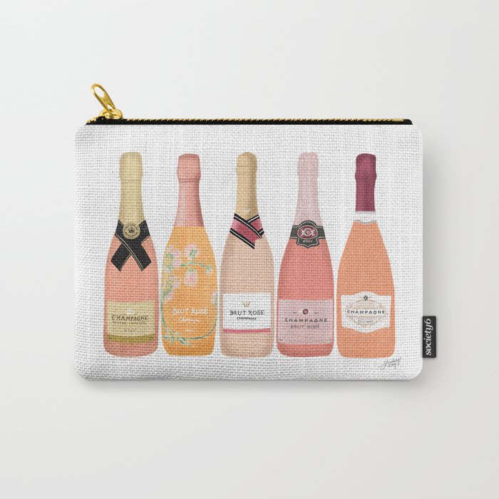 Rose Champagne Bottles Carry All Pouch Gallery Image 1