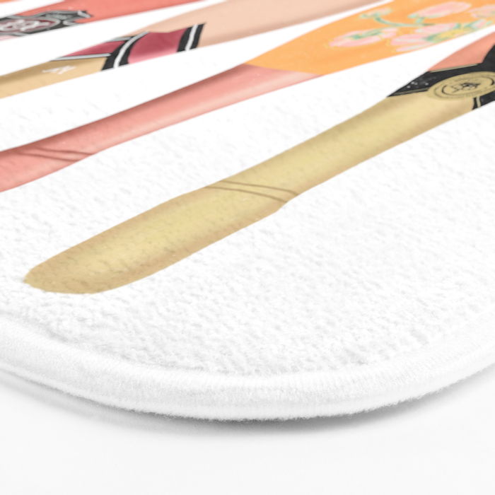 Rose Champagne Bottles Bath Mat Gallery Image 3