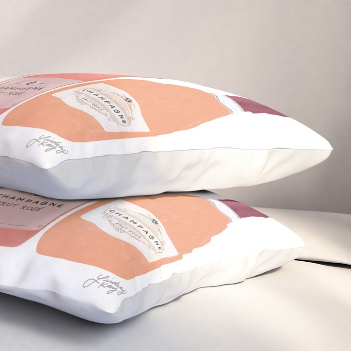 Rose Champagne Bottles Pillow Sham Gallery Image 3