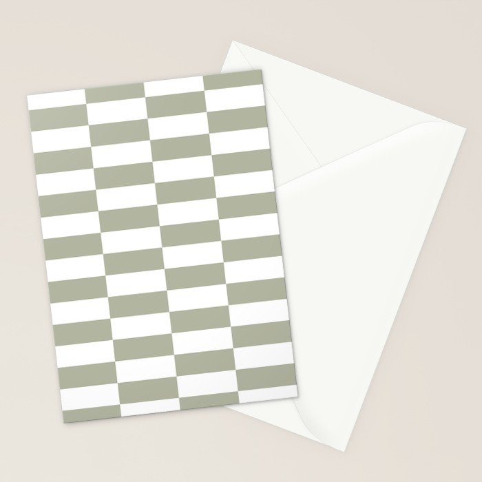 Bars (Pastel Sage) Stationery Card Gallery Image 2