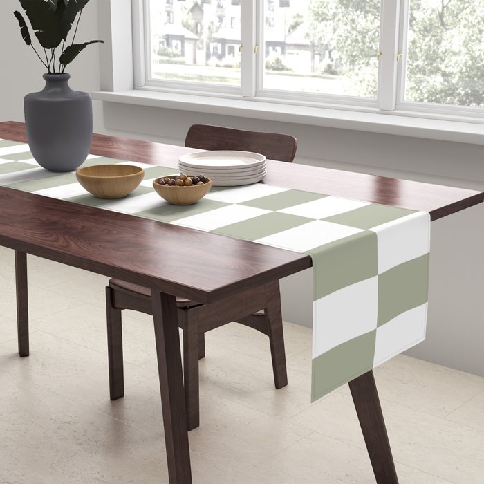 Bars (Pastel Sage) Table Runner Gallery Image 2