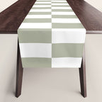 Bars (Pastel Sage) Table Runner Gallery Image 1