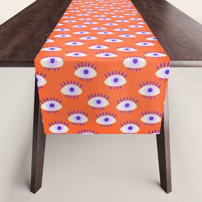 Very peri evil eyes  Table Runner Gallery Image 1