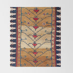 Azerbaijani Northwest Persian Carpet Print Throw Blanket Gallery Image 2