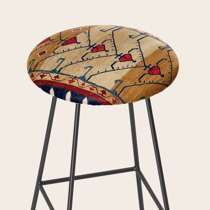 Azerbaijani Northwest Persian Carpet Print Stool Gallery Image 2