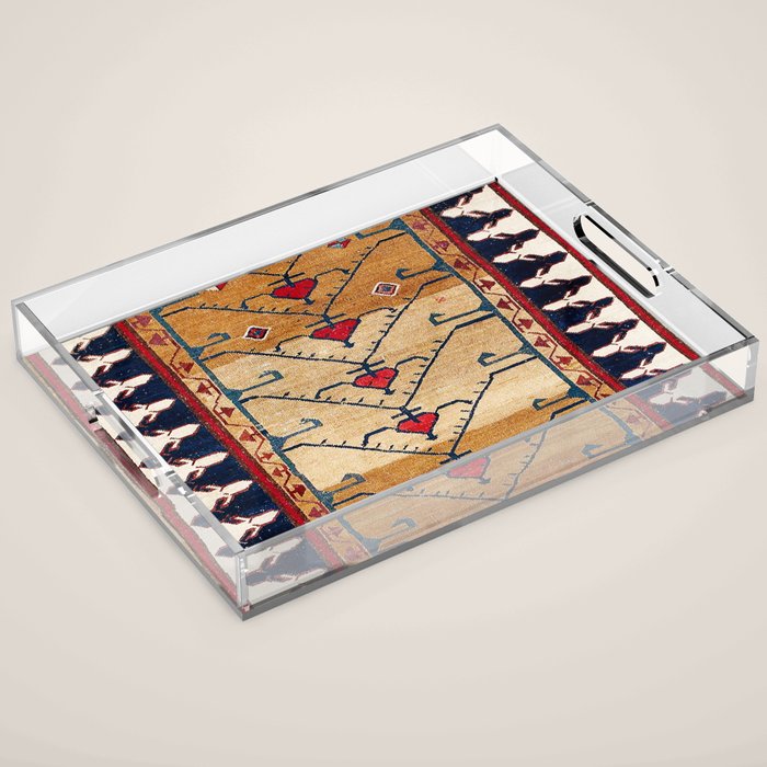 Azerbaijani Northwest Persian Carpet Print Acrylic Tray Gallery Image 1