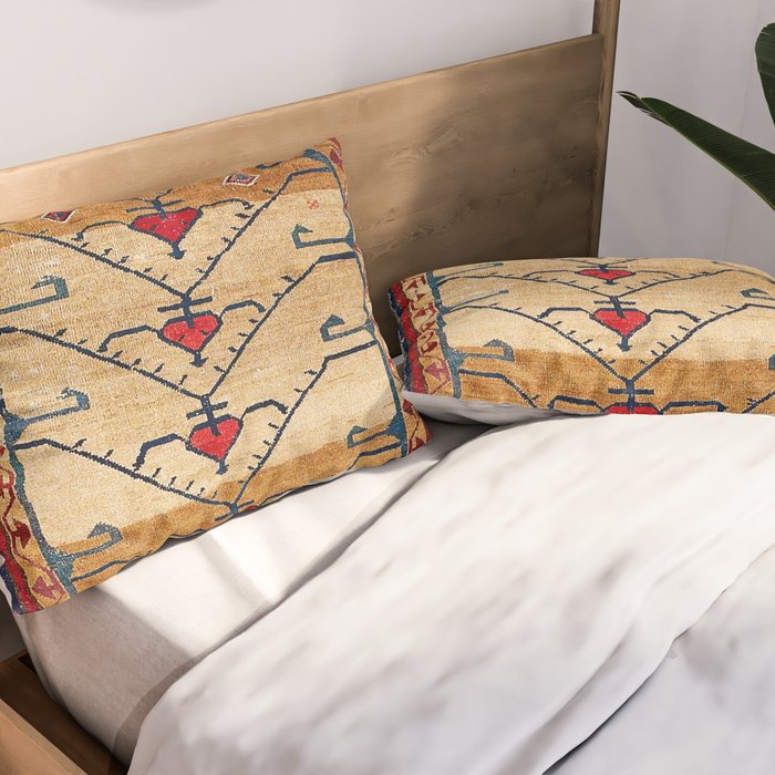 Azerbaijani Northwest Persian Carpet Print Pillow Sham Gallery Image 2