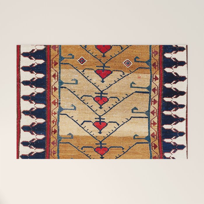 Azerbaijani Northwest Persian Carpet Print Welcome Mat Gallery Image 1