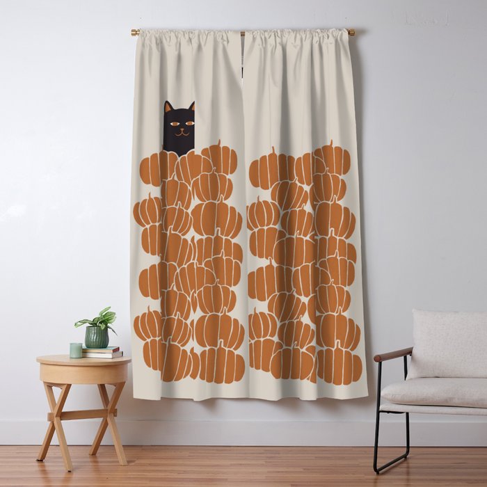 Hidden Cat 46 autumn v2 Window Curtain Gallery Image 5