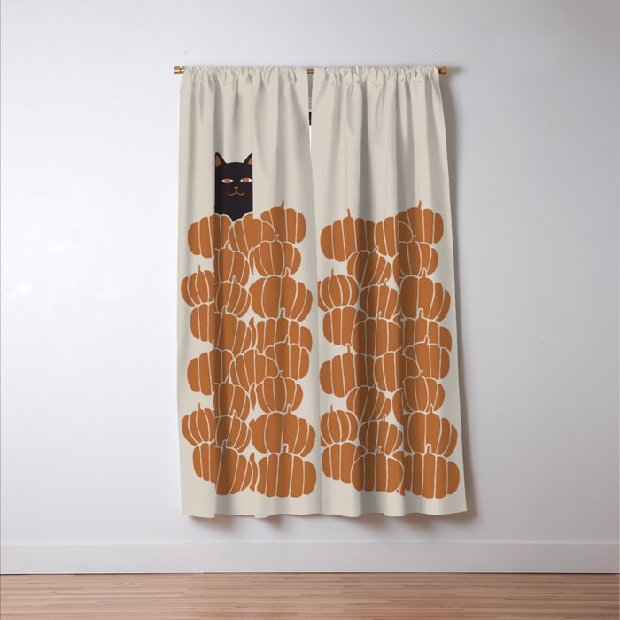 Hidden Cat 46 autumn v2 Window Curtain Gallery Image 3