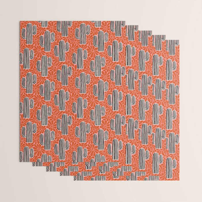 Sonora - red, pink, black, and white  Wrapping Paper Gallery Image 3