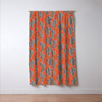 Sonora - red, pink, black, and white  Window Curtain Gallery Image 3