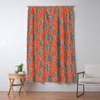 Sonora - red, pink, black, and white  Window Curtain Gallery Image 5