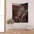 MAGIC IN ACTION | woman | perfume | Parisian | dark | evening | date | aesthetic | vintage | retro  Wall Tapestry Gallery Image 2