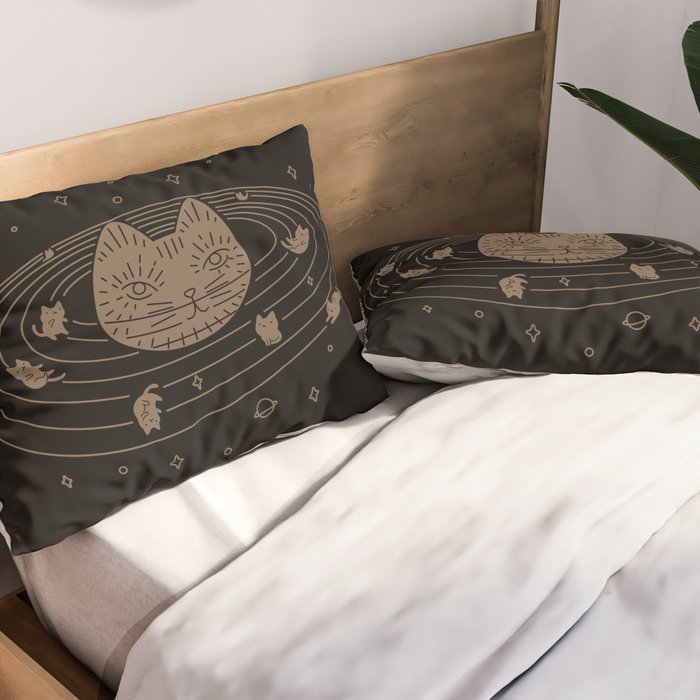 Cat Landscape 147: Caturn Pillow Sham Gallery Image 2