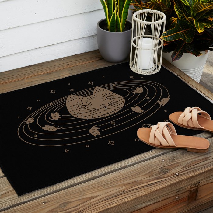 Cat Landscape 147: Caturn Outdoor Rug Gallery Image 2