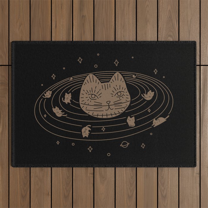 Cat Landscape 147: Caturn Outdoor Rug Gallery Image 1