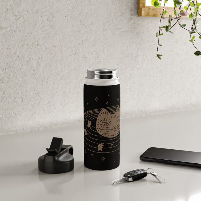 Cat Landscape 147: Caturn Water Bottle Gallery Image 4