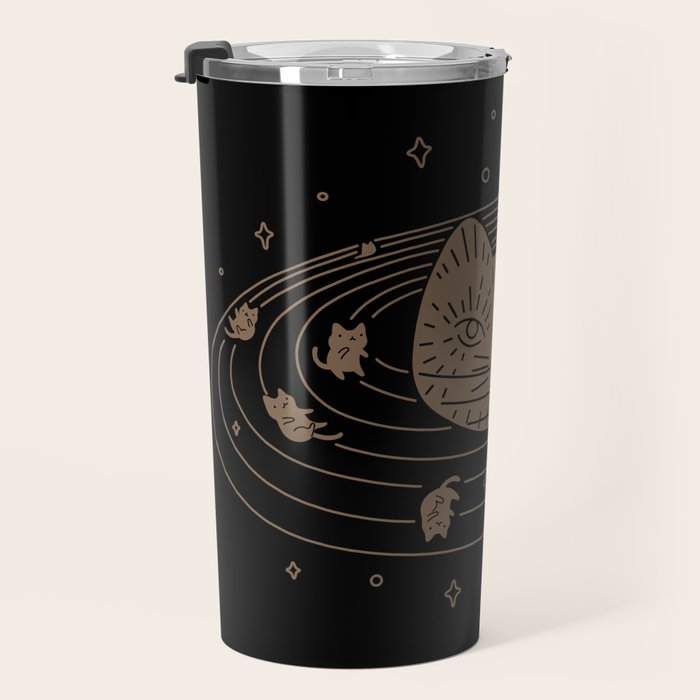 Cat Landscape 147: Caturn Travel Mug Gallery Image 3