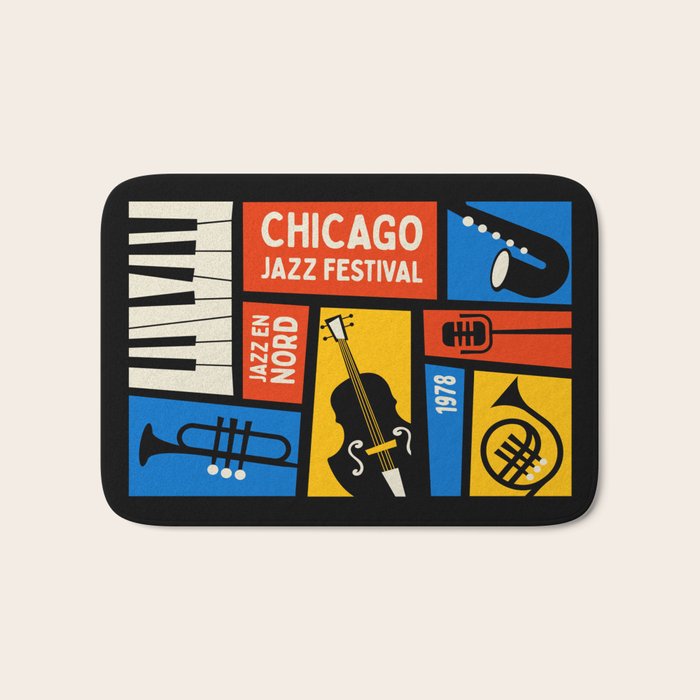 Jazz Festival | Bauhaus V Bath Mat Gallery Image 1